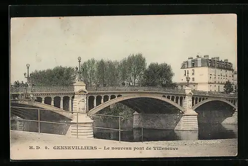 AK Gennevilliers, Le nouveau pont de Villeneuve
