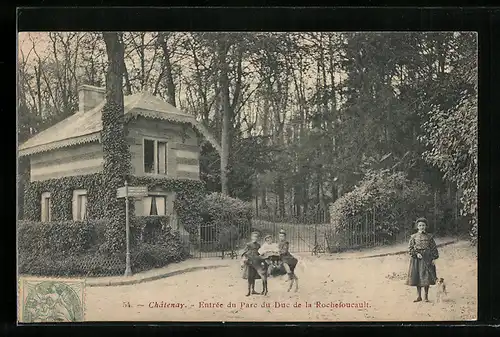 AK Chatenay, Entrèe du Parc du Duc de la Rochefoucault