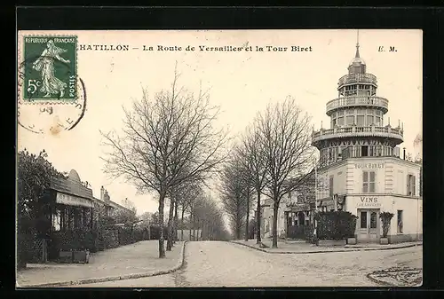 AK Chatillon, La Route de Versailles et la Tour Biret