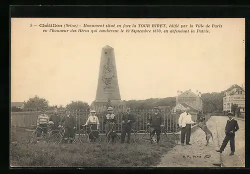 AK Chatillon, Monument situè en face la Tour Biret