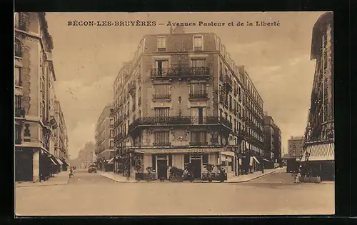 AK Bècon-les-Bruyères, Avenues Pasteur et de la Libertè