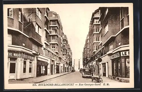 AK Boulogne-Billancourt, Rue Georges-Sorel, Le Familistere