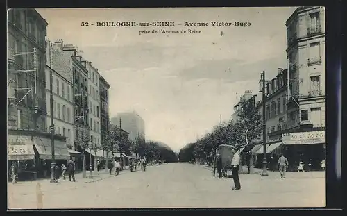AK Boulogne-sur-Seine, Avenue Victor-Hugo