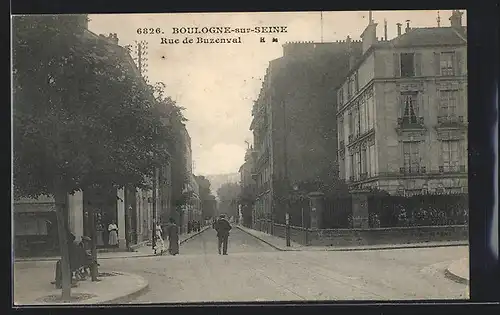 AK Boulogne-sur-Seine, Rue de Buzenval