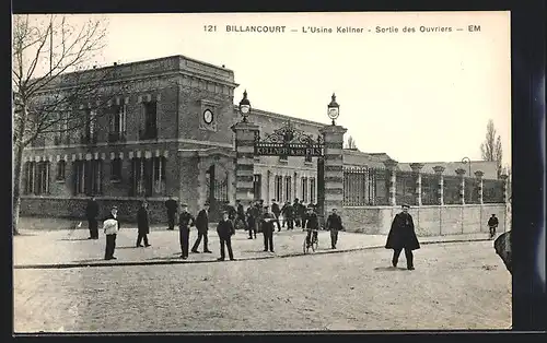 AK Billancourt, l`usine Kellner, sortie des ouvriers