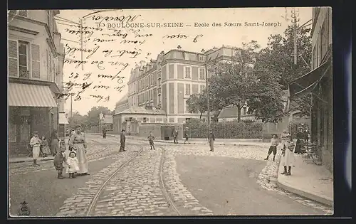 AK Boulogne-sur-Seine, Ecole des Soeurs Saint-Joseph
