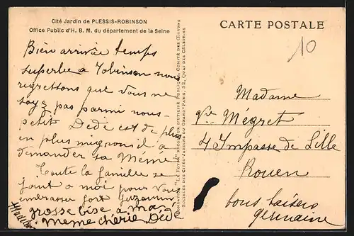 AK Plessis-Robinson, Strassenpartie mit Kindern