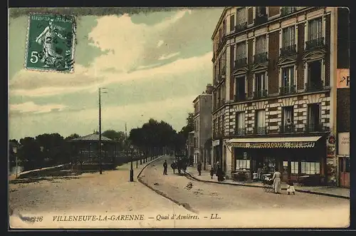 AK Villeneuve-la-Garenne, Quai d`Asnieres