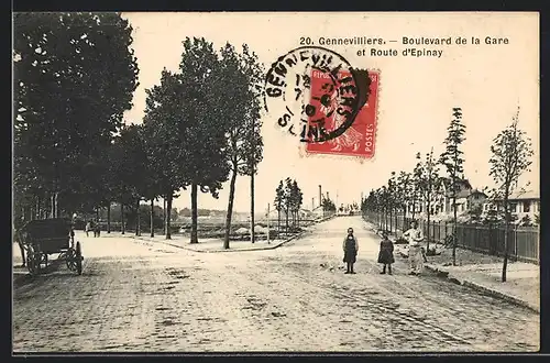 AK Gennevilliers, Boulevard de la Gare et Route d`Epinay