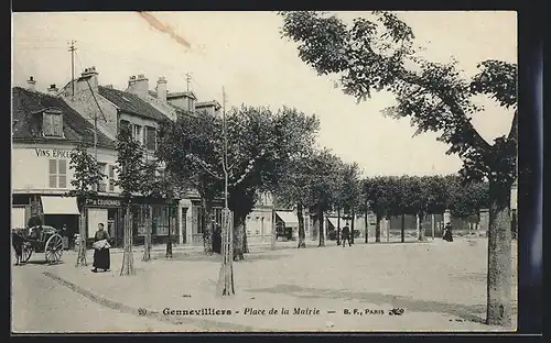 AK Gennevilliers, Place de la Mairie