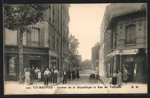AK Courbevoie, Avenue de la Rèpublique et Rue du Varebois
