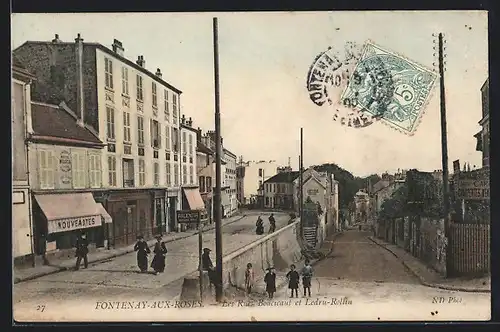 AK Fontenay-aux-Roses, Les Rues Boucicaut et Ledru-Rollin
