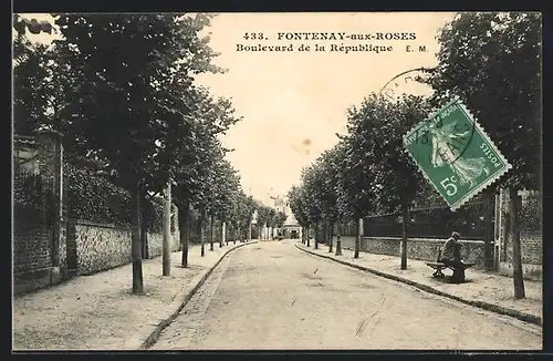 AK Fontenay-aux-Roses, Boulevard de la Rèpublique