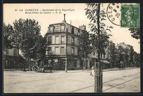 AK La Garenne, Boulevard de la Rèpublique Rond-Point du Centre