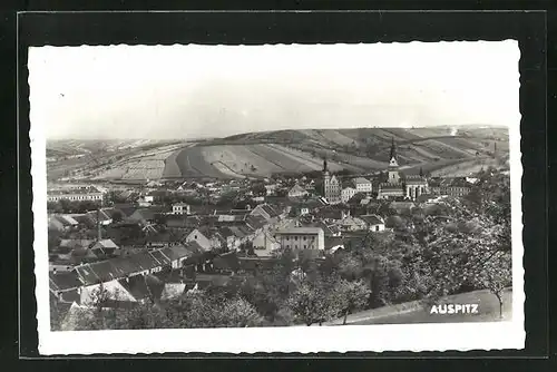 AK Auspitz, Panoramablick über die Stadt