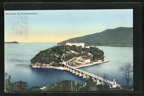 AK Chacharramendi, Panoramablick auf die Insel