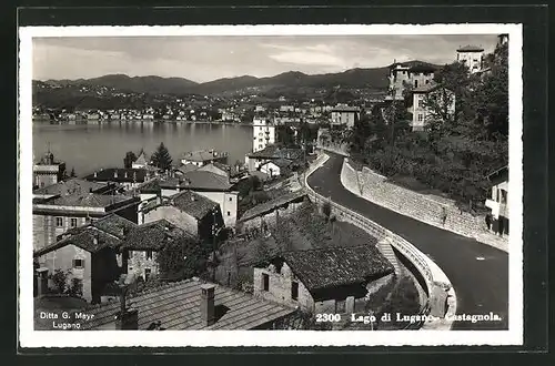 AK Castagnola, Blick in den Ort, Strassenpartie