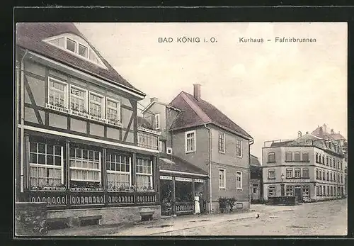 AK Bad König i. O., Hotel-Kurhaus Fafnirbrunnen