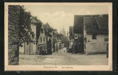 AK Kitzingen a. M., Blick in die Alte Poststrasse