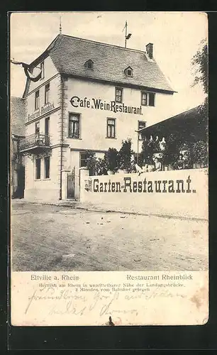 AK Eltville / Rhein, Restaurant Rheinblick
