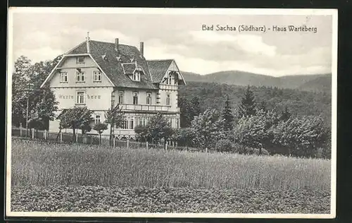 AK Bad Sachsa / Südharz, Hotel Haus Warteberg