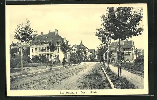 AK Bad Harzburg, Blick in die Goslarschestrasse