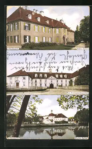 AK Triesdorf, Rotes Schloss, Kreisackerbauschule, Weisses Schloss