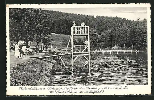 AK Hohegeiss /Oberharz, Waldbad im Sommer