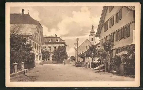 AK Scheidegg, Partie an der Strasse