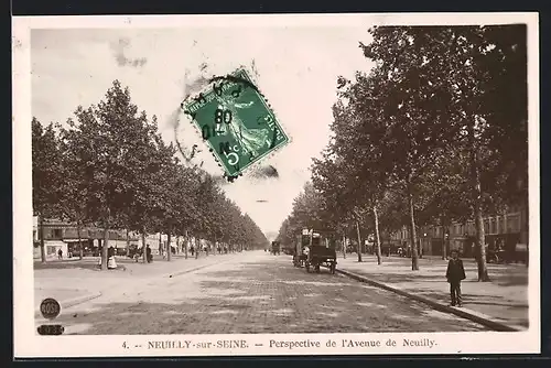 AK Neuilly-sur-Seine, Perspective de l`Avenue de Neuilly