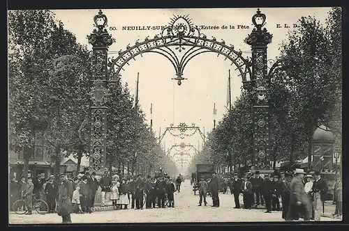 AK Neuilly-sur-Seine, L`Entrée de la Fête