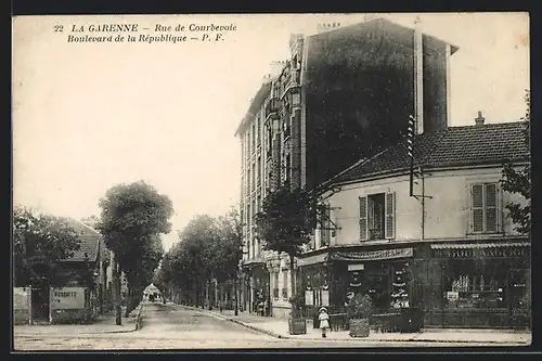 AK La Garenne, Rue de Courbevoie Boulevard de la Rèpublique