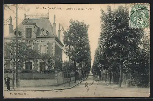 AK La Garenne, Allèe du Moulin Joly