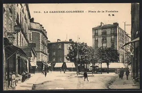 AK La Garenne-Colombes, Place de la Fontaine