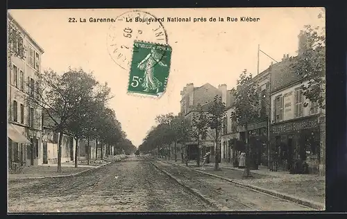 AK La Garenne, Le Boulevard National pres de la Rue Klèber