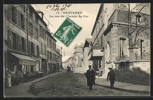 AK Nanterre, La rue du Chemin de Fer