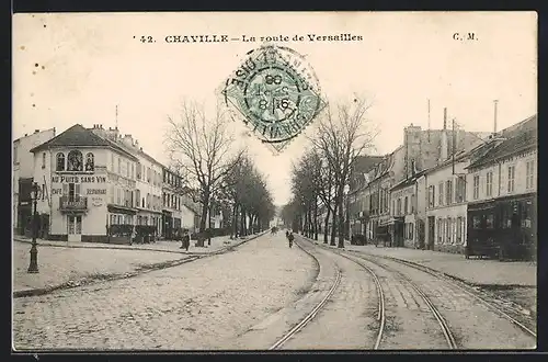 AK Chaville, La route de Versailles