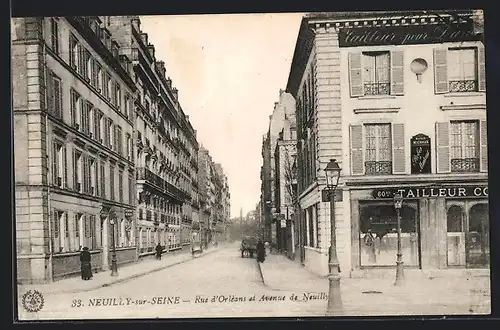 AK Neuilly-sur-Seine, Rue d`Orlèans et Avenue de Neuilly