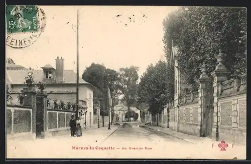 AK Marnes-la-Coquette, La Grande Rue