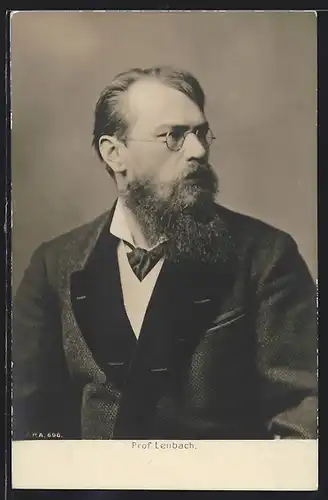 AK Prof. Lenbach, Brustportrait des Malers