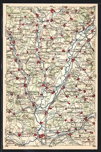AK Staffelstein, Landkarte der Umgebung, Wona-Verlag