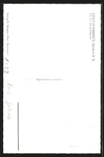 AK Reformpädagoge Paul Geheeb, Ecole d`Humanite