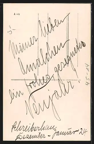 Foto-AK Dame auf Skiern