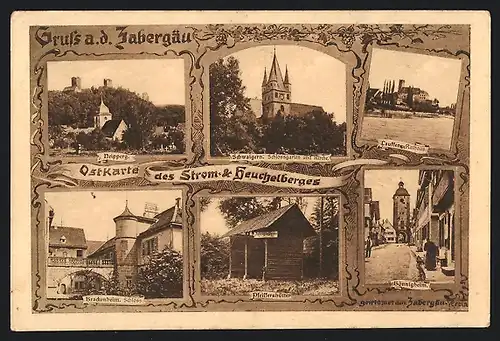 AK Schwaigern, Schlossgarten und Kirche, Bönnigheim, Lauffen - Rathaus