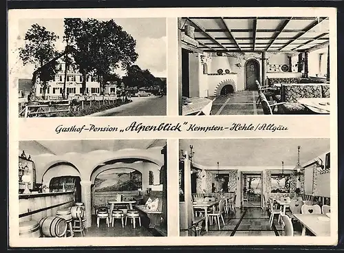 AK Kempten /Allgäu, Gasthof und Café Alpenblick i. d. Hehle