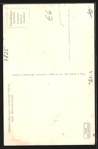 AK Lenzkirch, Wegweiser nach Neustadt Bonndorf und Titisee Feldberg