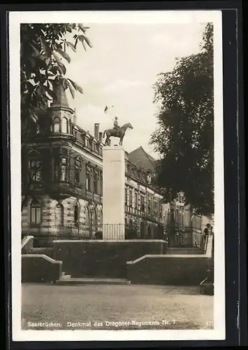 AK Saarbrücken, Denkmal des Dragoner-Regiments Nr. 7