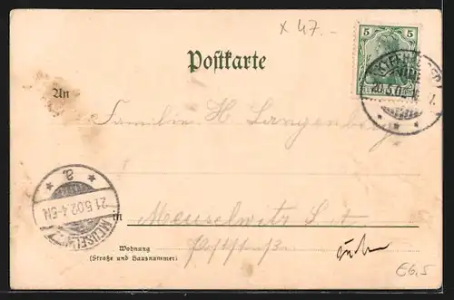 Lithographie Kyffhäuser, Kyffhäuserdenkmal, Barbarossa