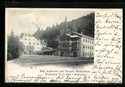 AK Sillian /Pustertal, Pension Weitlanbrun um 1900