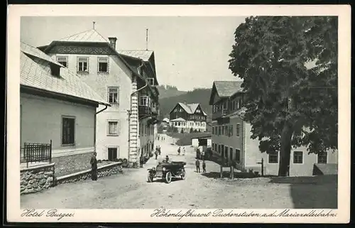 AK Puchenstuben, Strassenpartie mit Hotel Burger